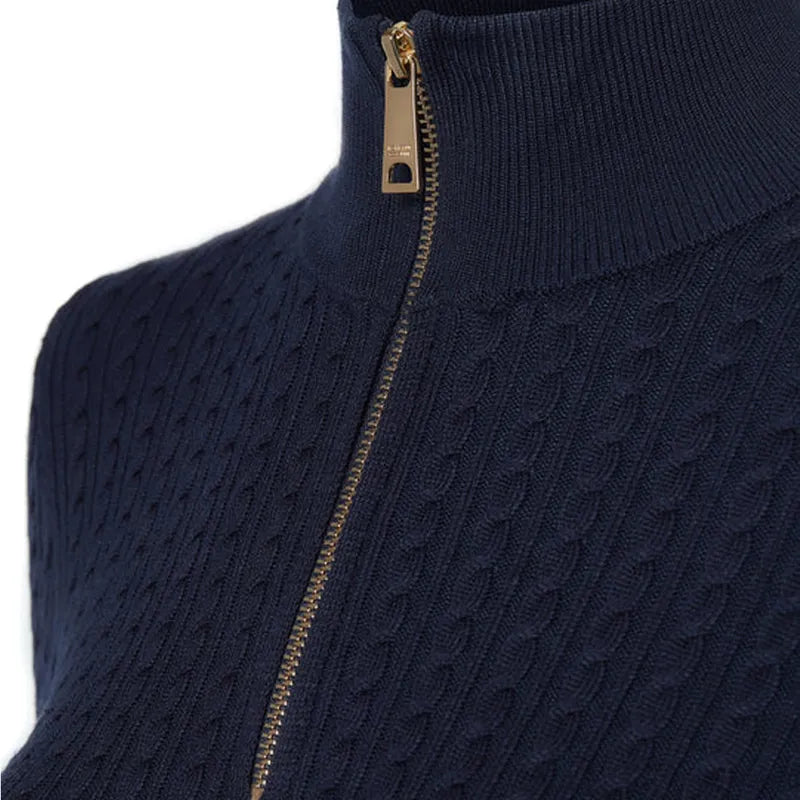 Holland Cooper Ava Quarter Zip Knit - Ink Navy