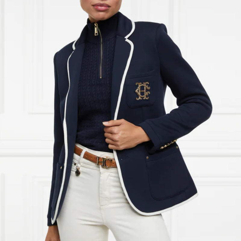 Holland Cooper Ava Quarter Zip Knit - Ink Navy