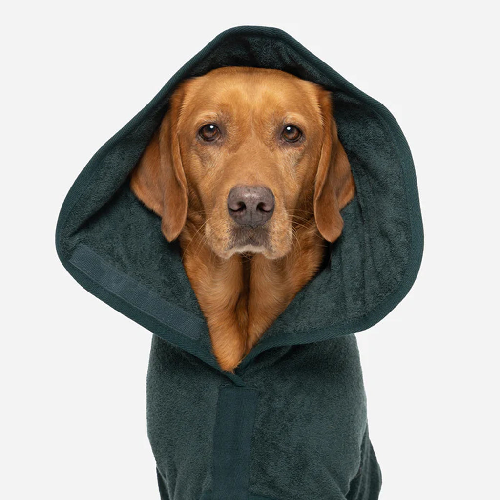 Ruff and Tumble Classic Dog Drying Coat - Forest Green