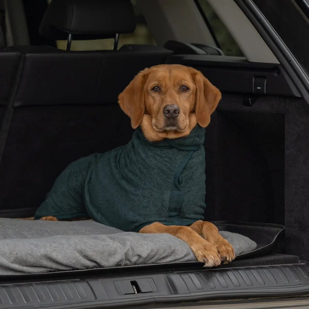 Ruff and Tumble Classic Dog Drying Coat - Forest Green