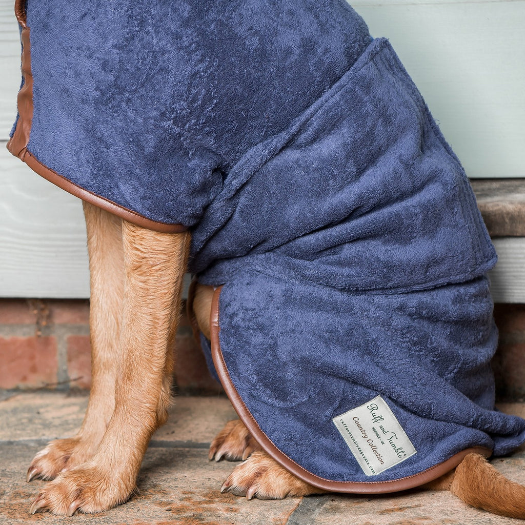 Ruff and Tumble Country Dog Drying Coat - French Navy