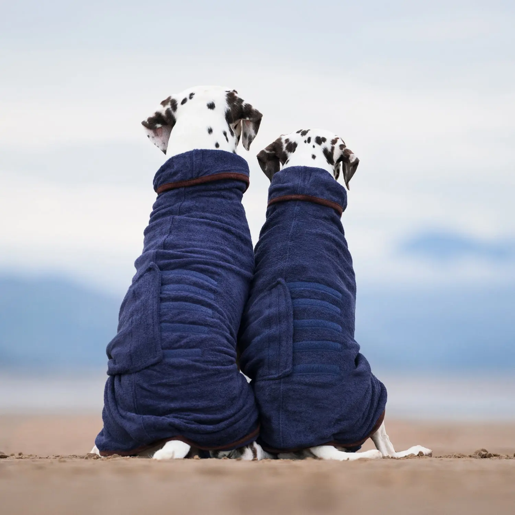 Ruff and Tumble Country Dog Drying Coat - French Navy
