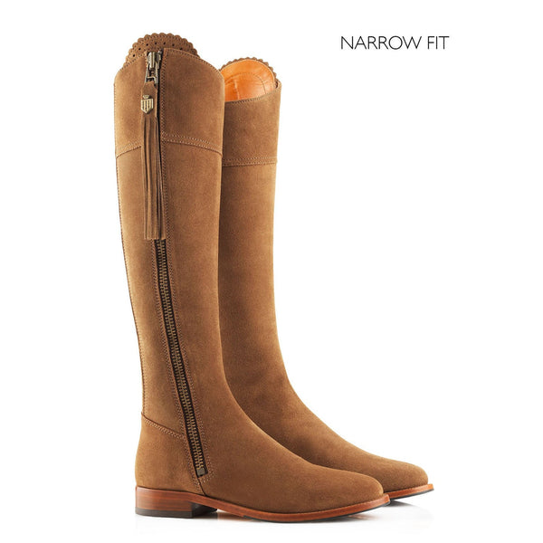 Fairfax and Favor Narrow Fit Flat Regina Boot - Tan