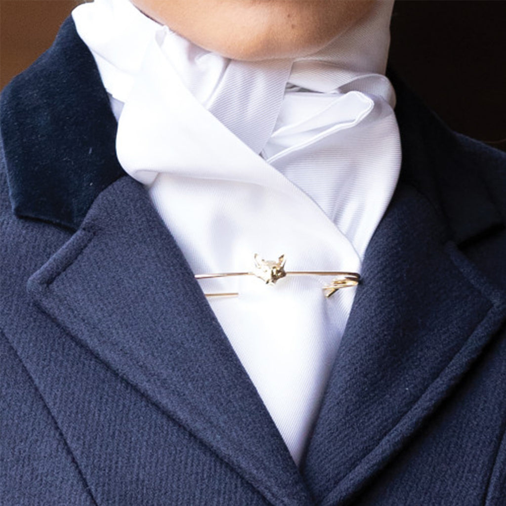 Equetech Foxhead Traditional Stock Pin - Gold
