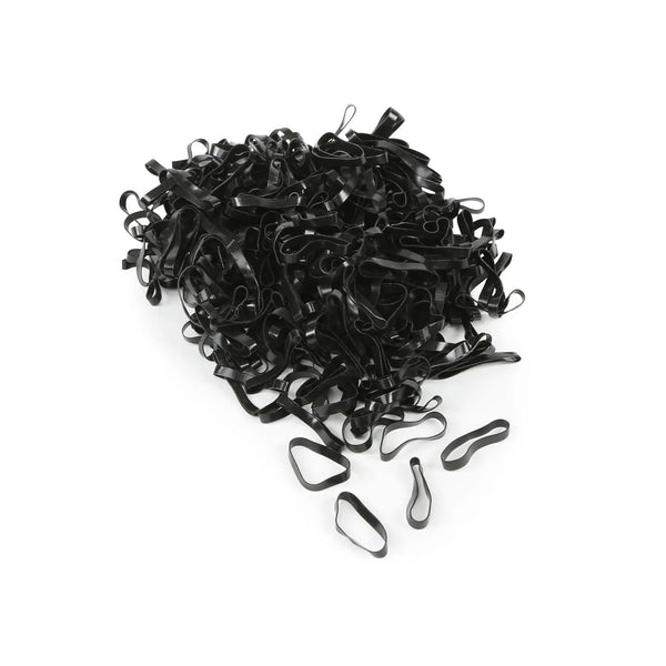 Shires Silicone Plaiting Bands - Black