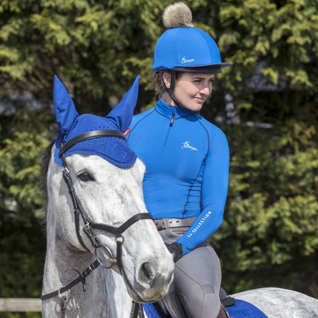 LeMieux Pom Hat Silk - Benetton Blue