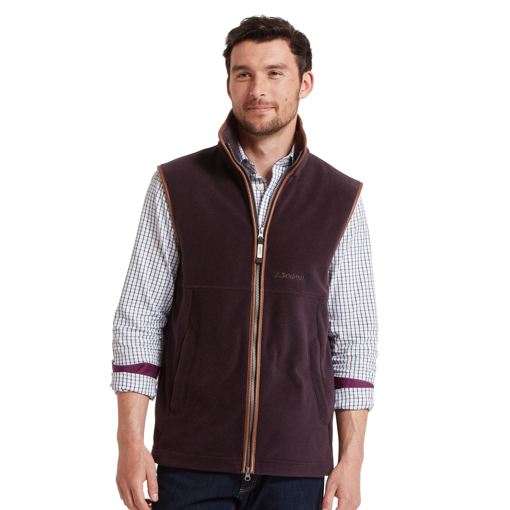 Schoffel Mens Oakham Fleece Gilet - Port