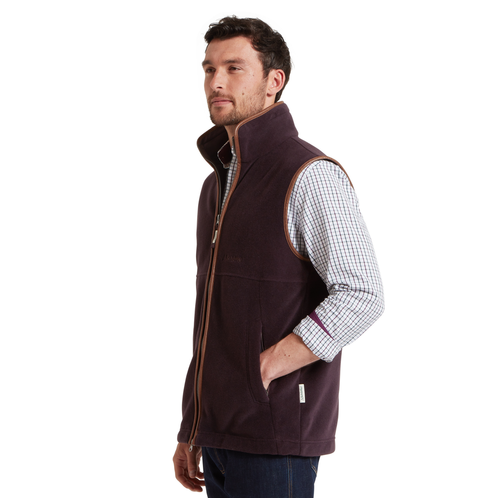 Schoffel Mens Oakham Fleece Gilet - Port