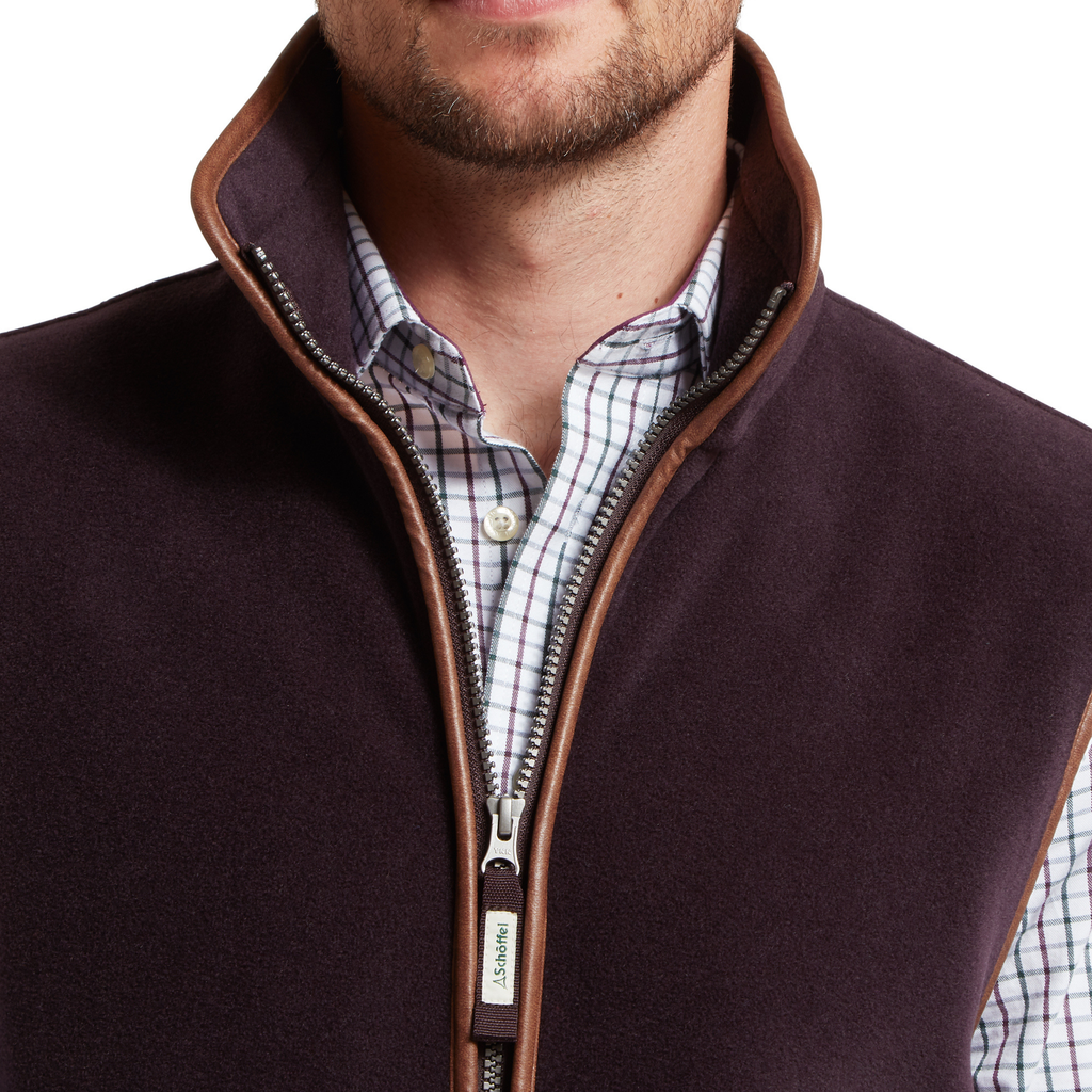 Schoffel Mens Oakham Fleece Gilet - Port