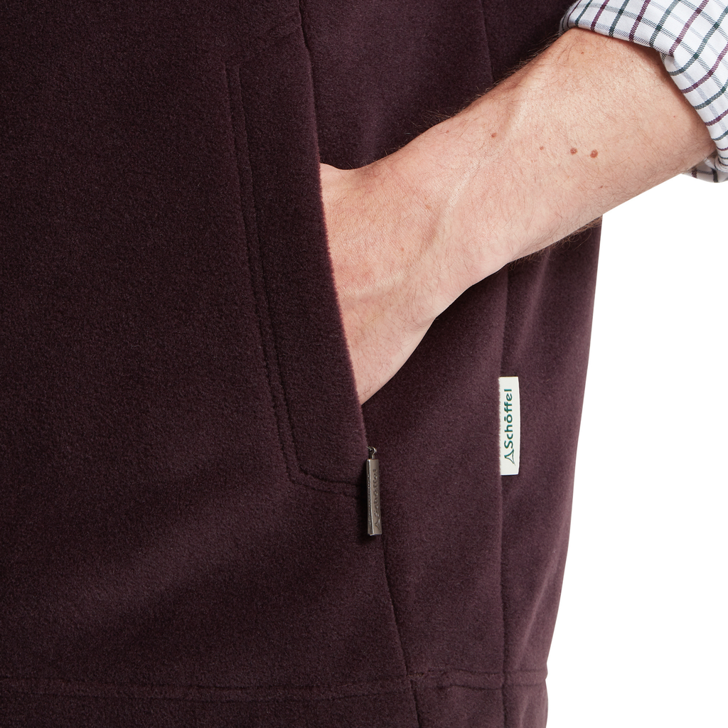 Schoffel Mens Oakham Fleece Gilet - Port
