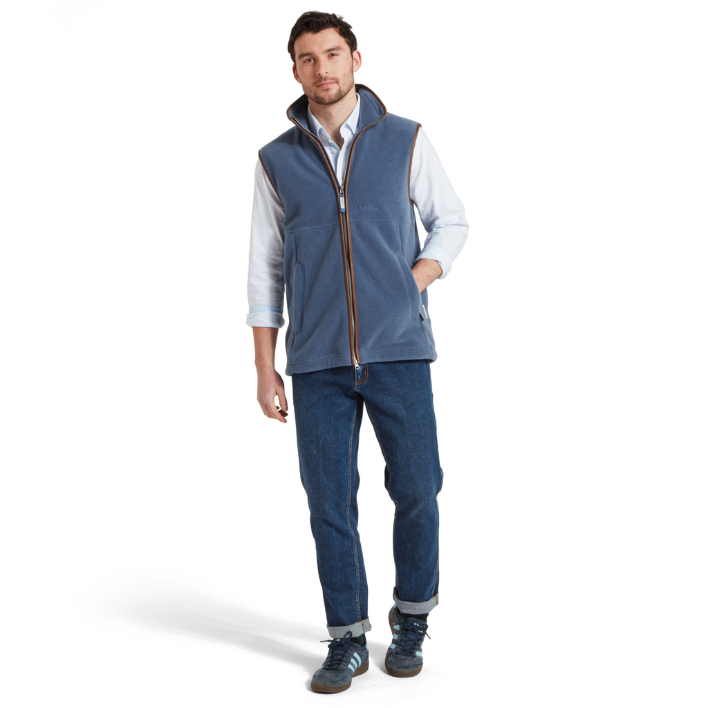 Schoffel Mens Oakham Fleece Gilet - Storm Blue