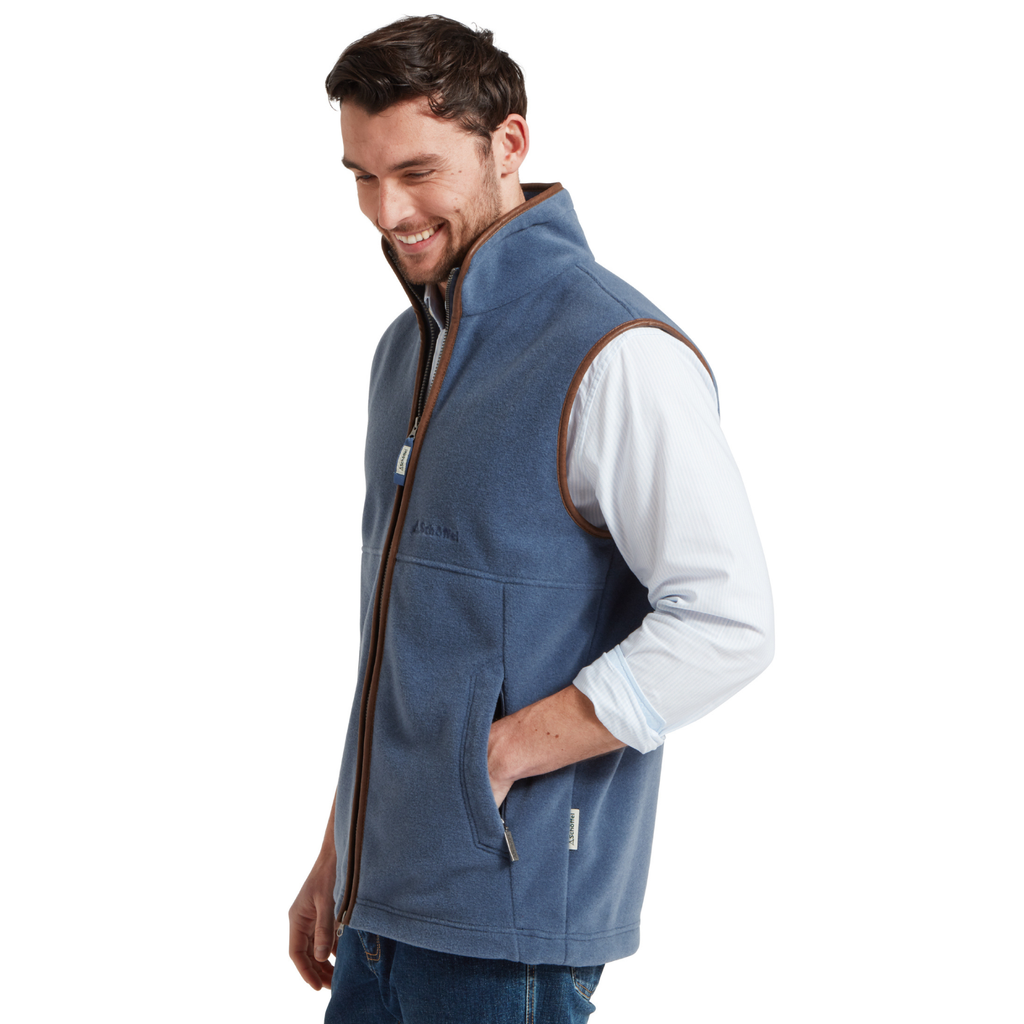 Schoffel Mens Oakham Fleece Gilet - Storm Blue