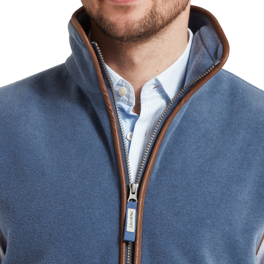 Schoffel Mens Oakham Fleece Gilet - Storm Blue