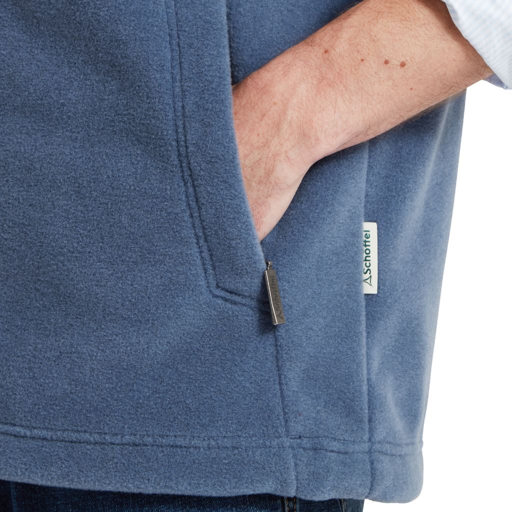 Schoffel Mens Oakham Fleece Gilet - Storm Blue