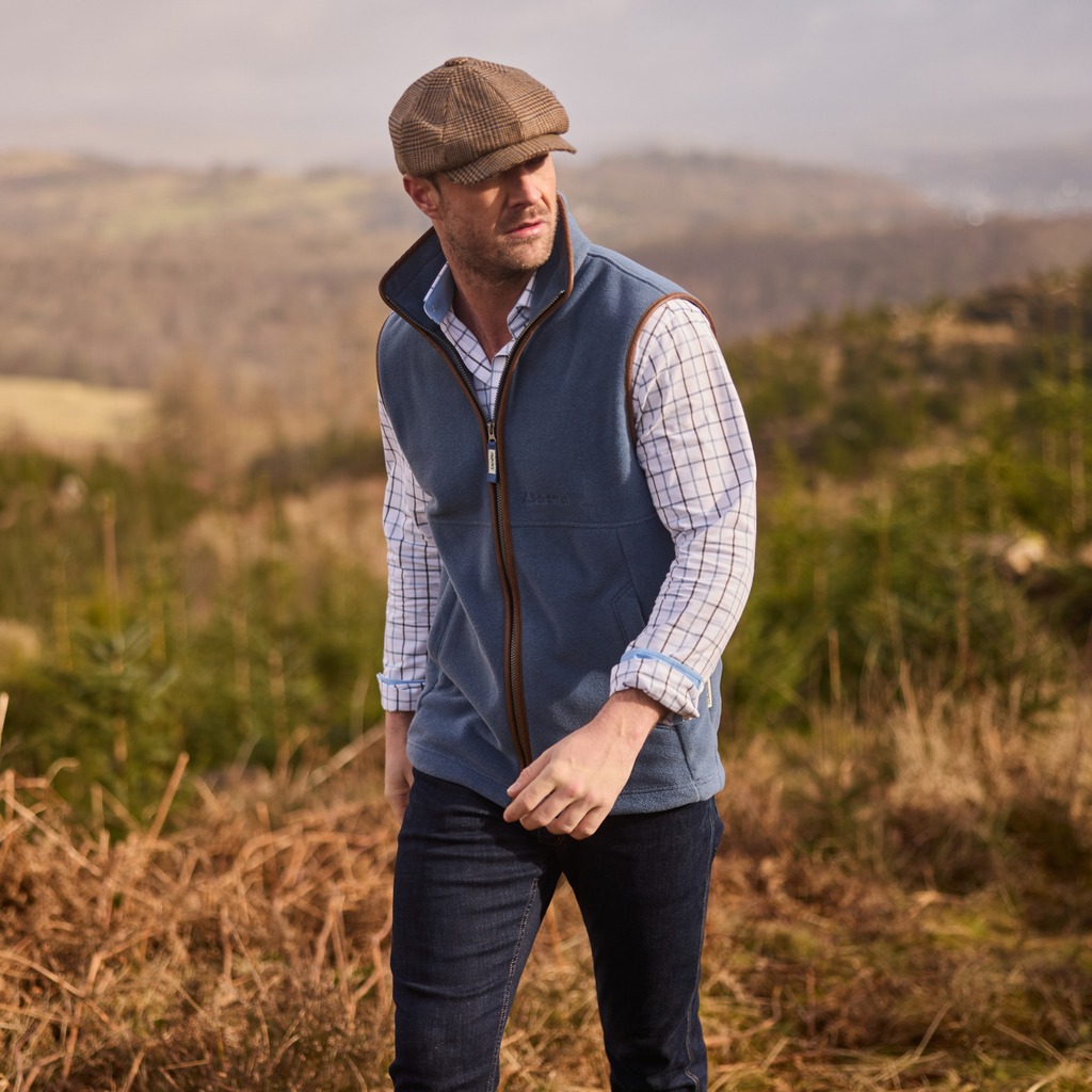 Schoffel Mens Oakham Fleece Gilet - Storm Blue