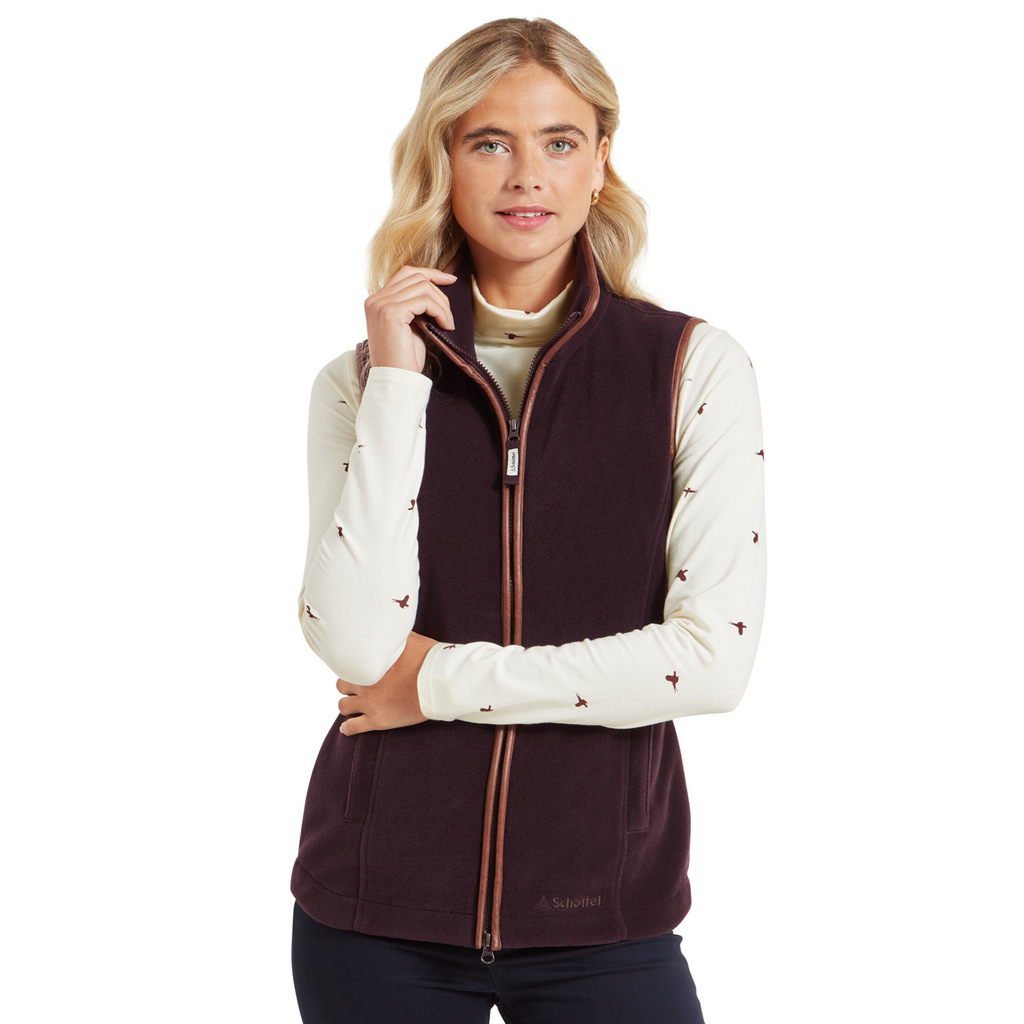 Schoffel Ladies Lydon II Fleece Gilet - Port
