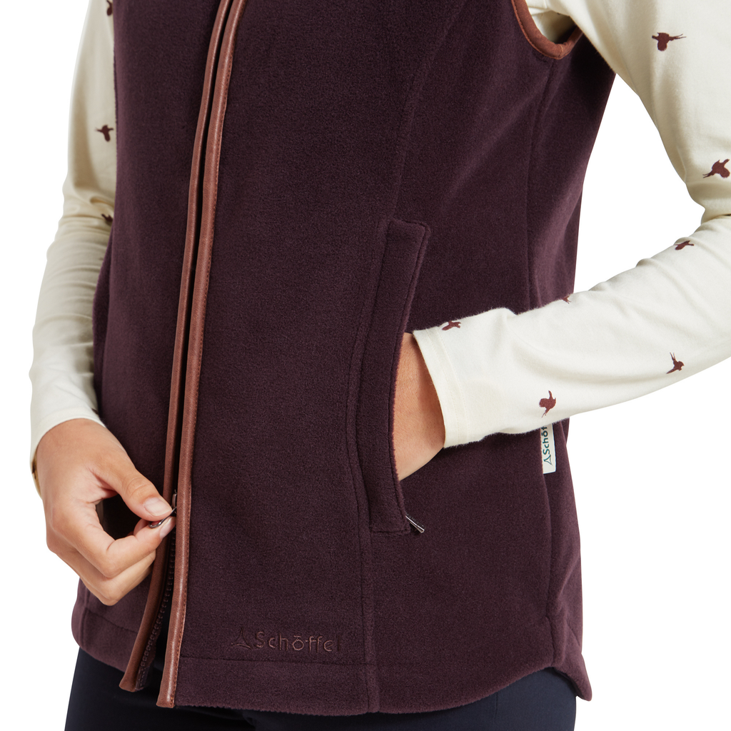 Schoffel Ladies Lydon II Fleece Gilet - Port