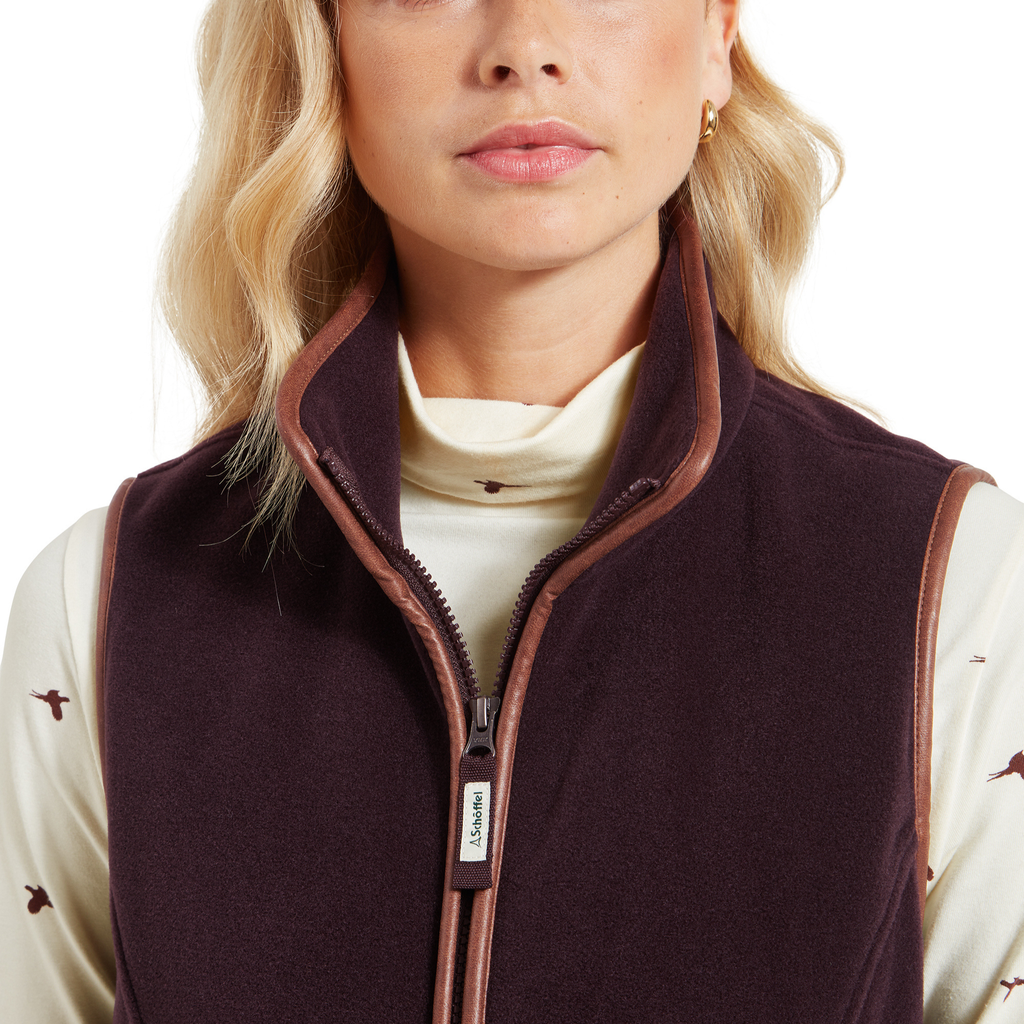Schoffel Ladies Lydon II Fleece Gilet - Port
