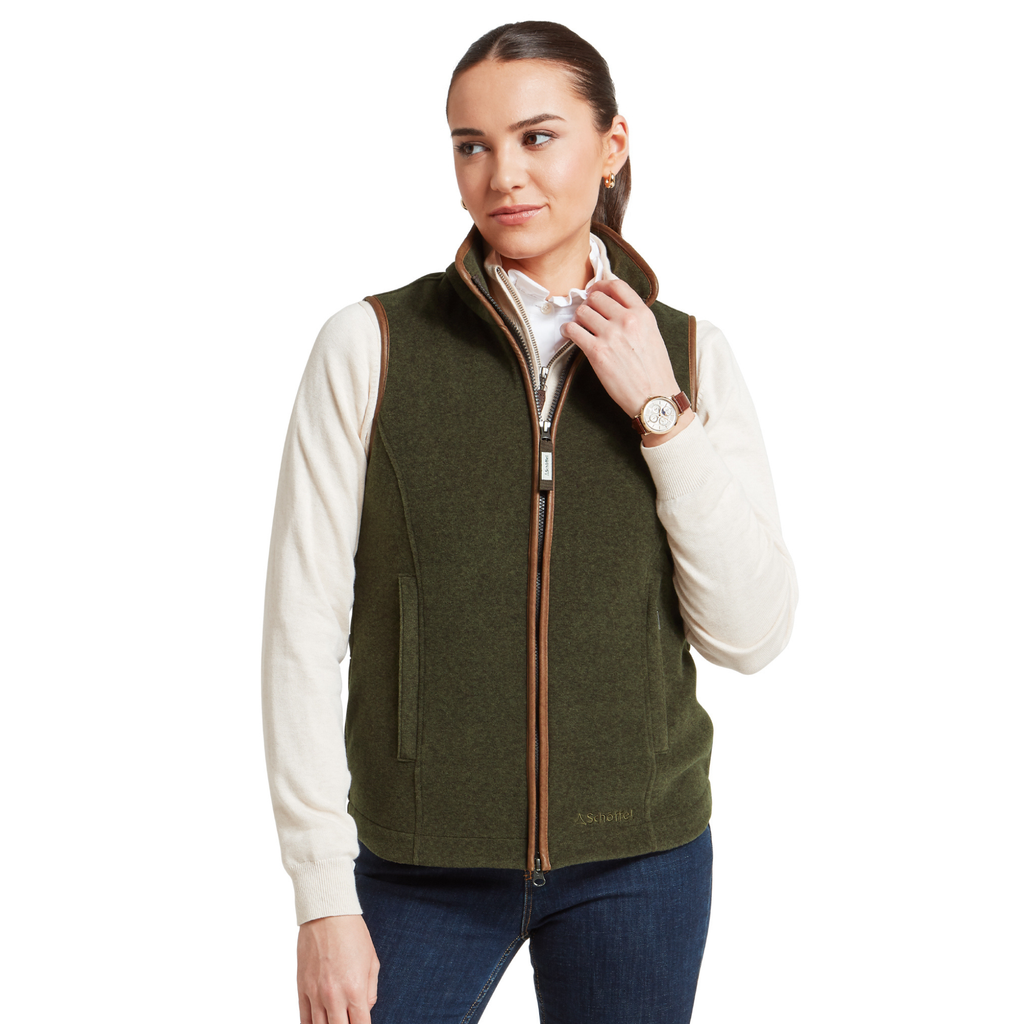 Schoffel Ladies Lyndon Fleece Gilet - Dark Olive