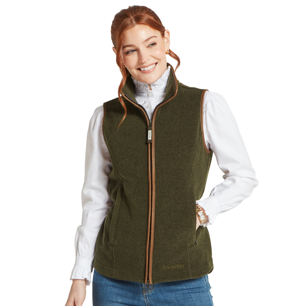 Schoffel Ladies Lyndon Fleece Gilet - Dark Olive