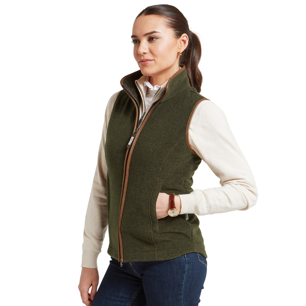 Schoffel Ladies Lyndon Fleece Gilet - Dark Olive
