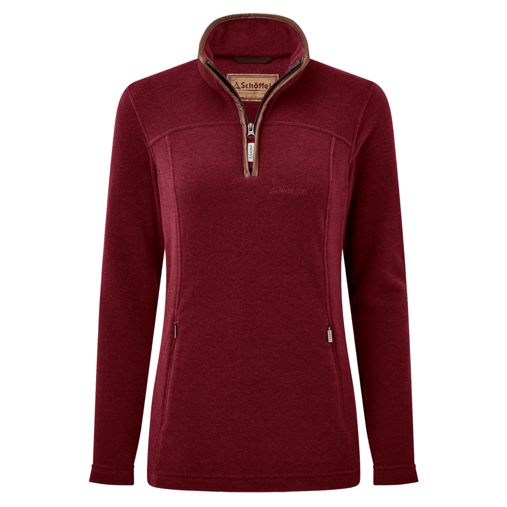 Schoffel Ladies Tilton II 1/4 Zip Fleece - Claret