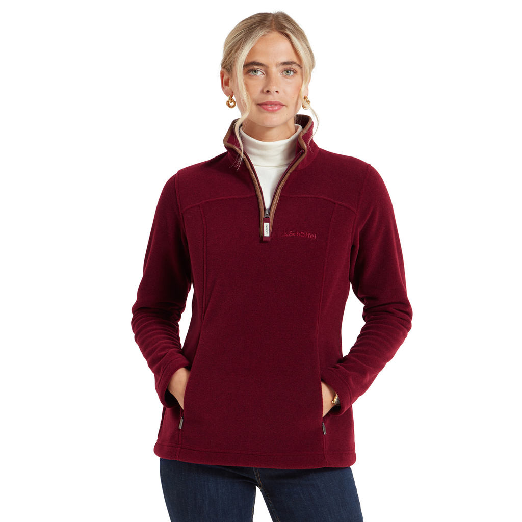 Schoffel Ladies Tilton II 1/4 Zip Fleece - Claret