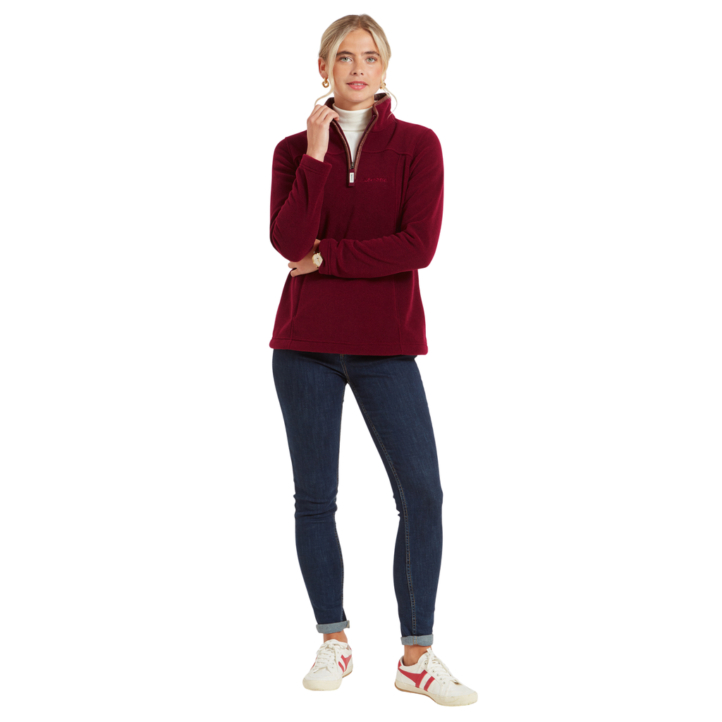 Schoffel Ladies Tilton II 1/4 Zip Fleece - Claret