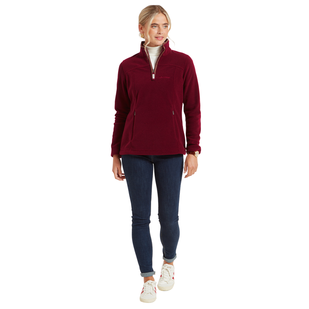 Schoffel Ladies Tilton II 1/4 Zip Fleece - Claret