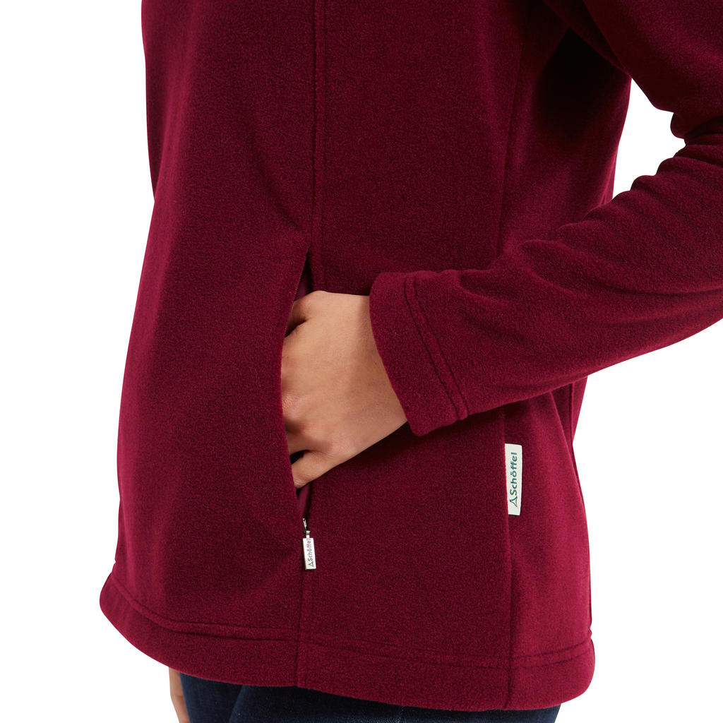 Schoffel Ladies Tilton II 1/4 Zip Fleece - Claret