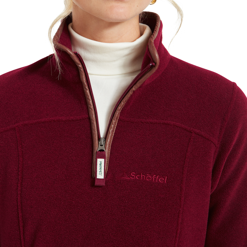 Schoffel Ladies Tilton II 1/4 Zip Fleece - Claret