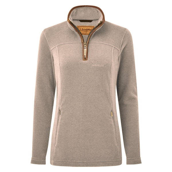 Schoffel Ladies Tilton II 1/4 Zip Fleece - Mushroom