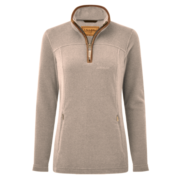 Schoffel Ladies Tilton II 1/4 Zip Fleece - Mushroom