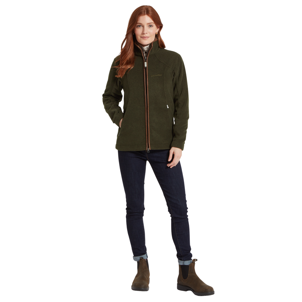 Schoffel Ladies Burley Fleece Jacket - Dark Olive