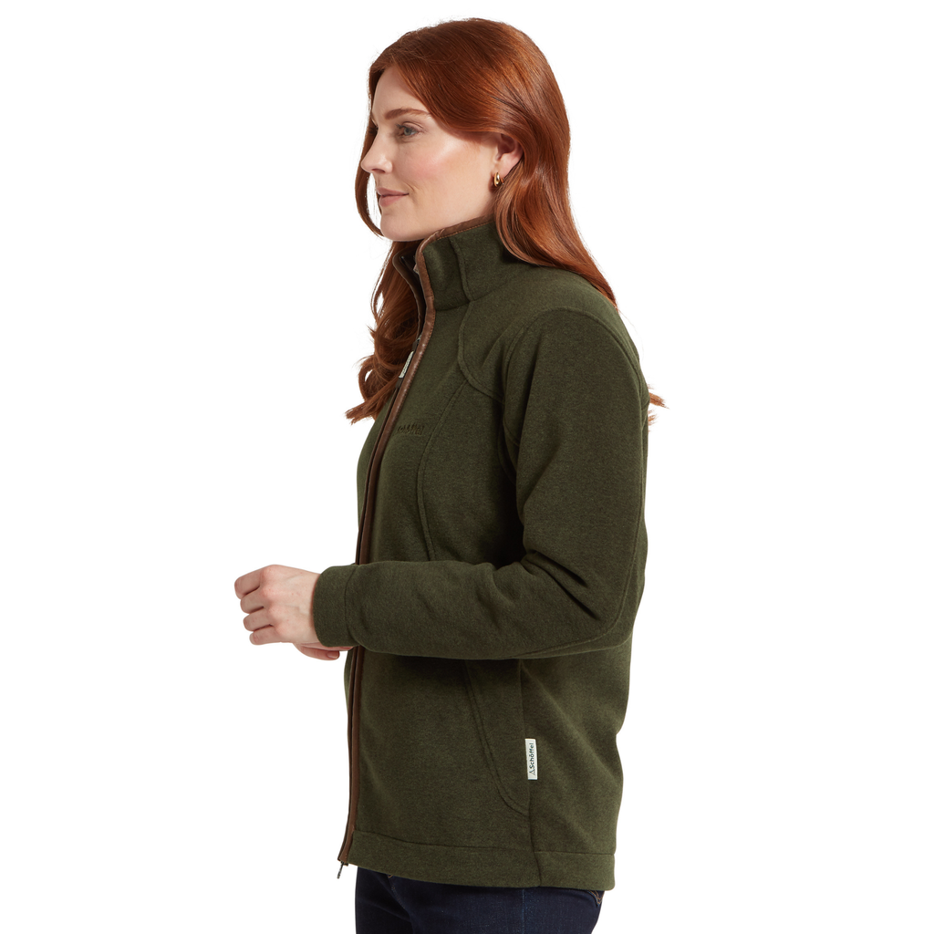 Schoffel Ladies Burley Fleece Jacket - Dark Olive