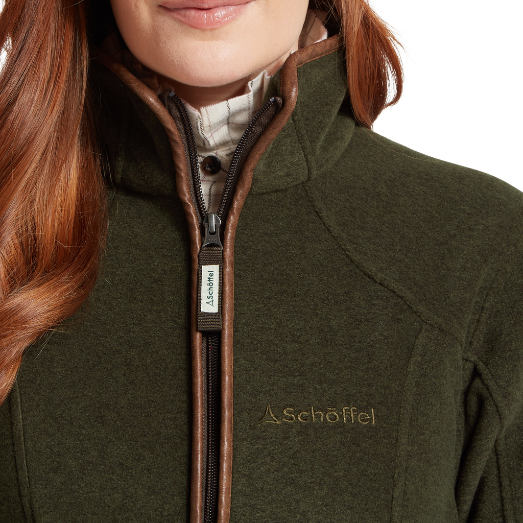 Schoffel Ladies Burley Fleece Jacket - Dark Olive