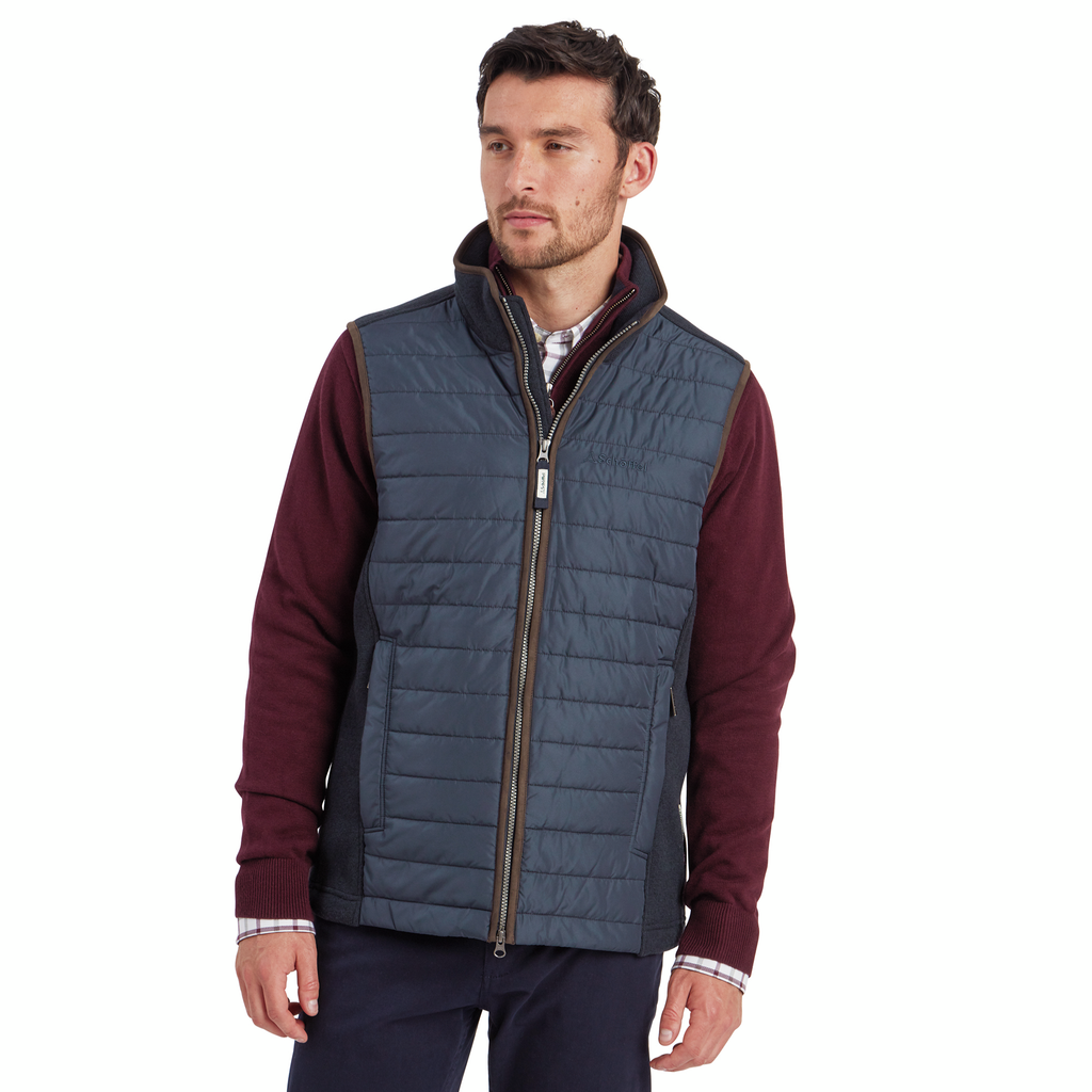 Schoffel Mens Oakham Hybrid Gilet - Petrol Blue