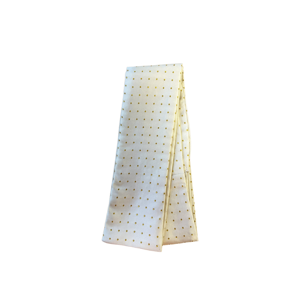 Equetech Pin Spot Riding Stock - Cream/Gold