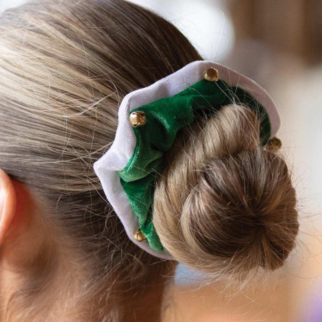 Equetech Sleigh Bells Hair Scrunchie - Green