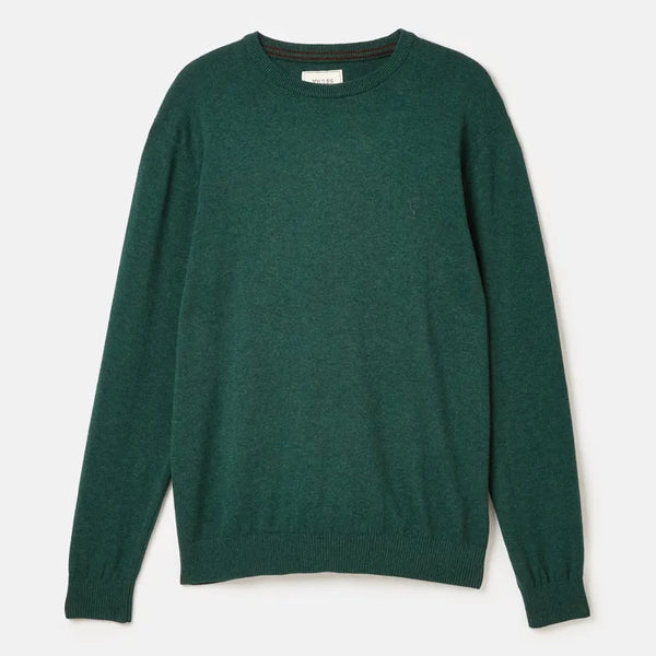 Joules Mens Hillside Crew Neck Jumper - Dark Green