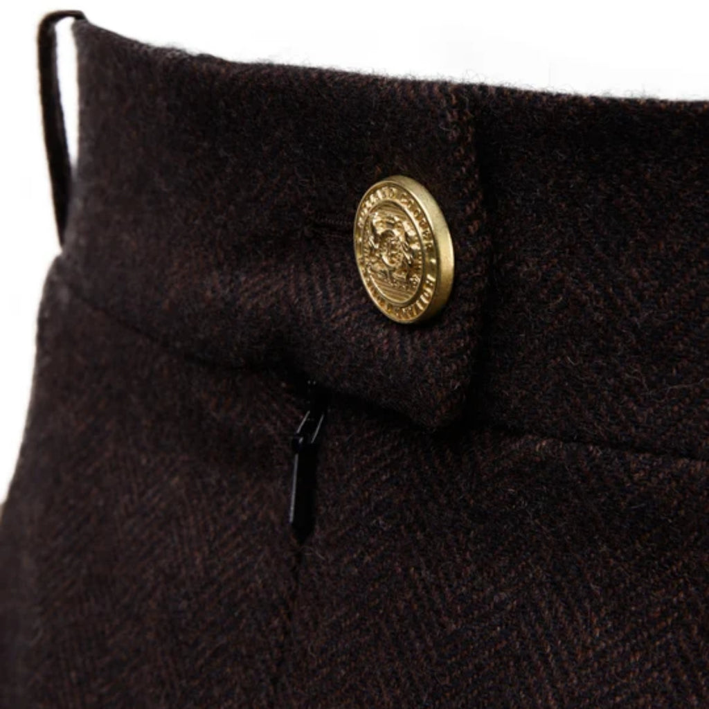 Holland Cooper Ladies Regency Skirt - Chocolate Herringbone