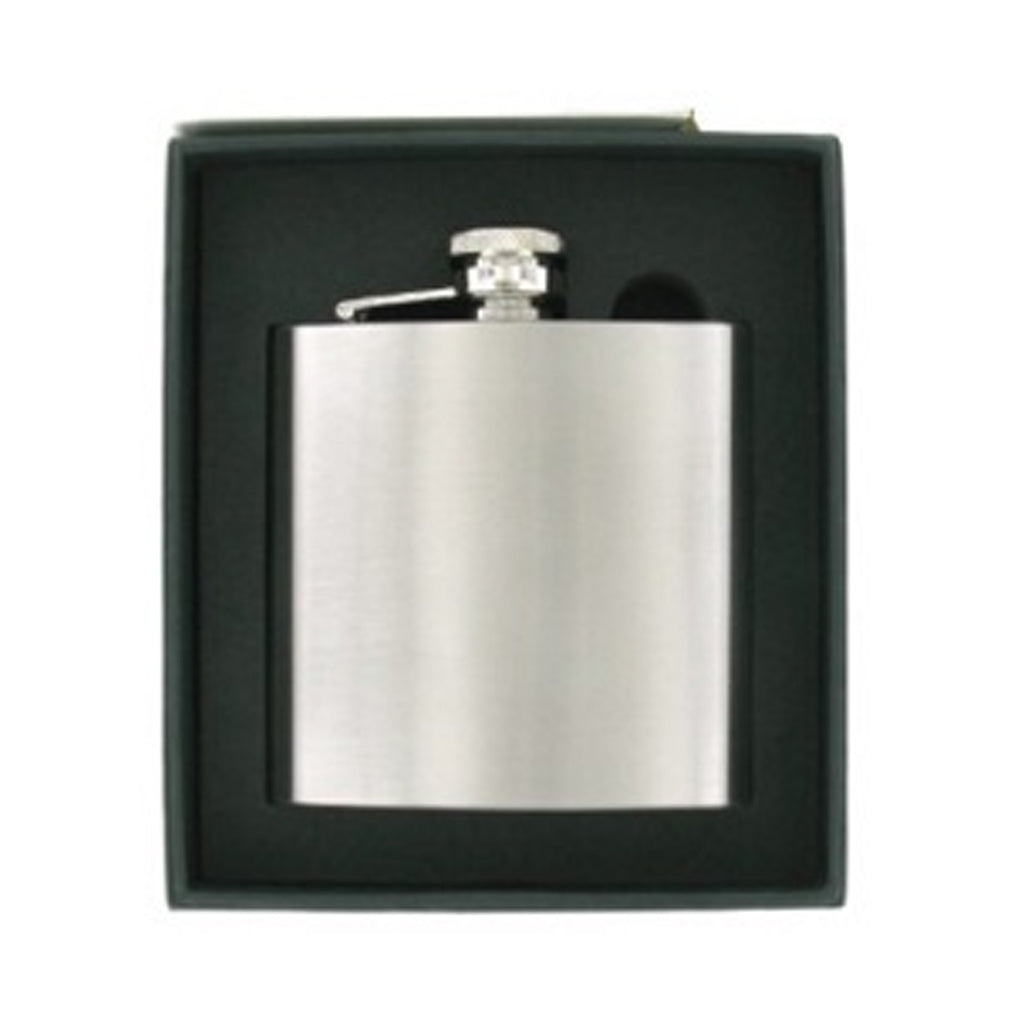 Sarome 6oz Brushed Steel Flask