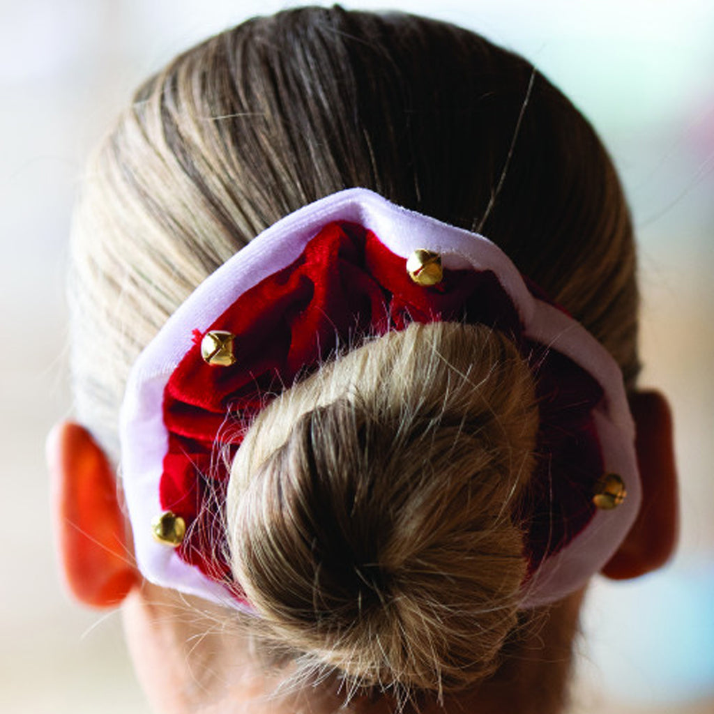 Equetech Sleigh Bells Hair Scrunchie - Red