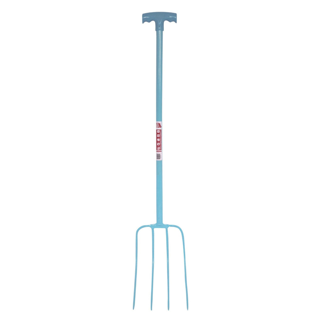 Red Gorilla 4-Prong T-Handle Manure Fork - Red