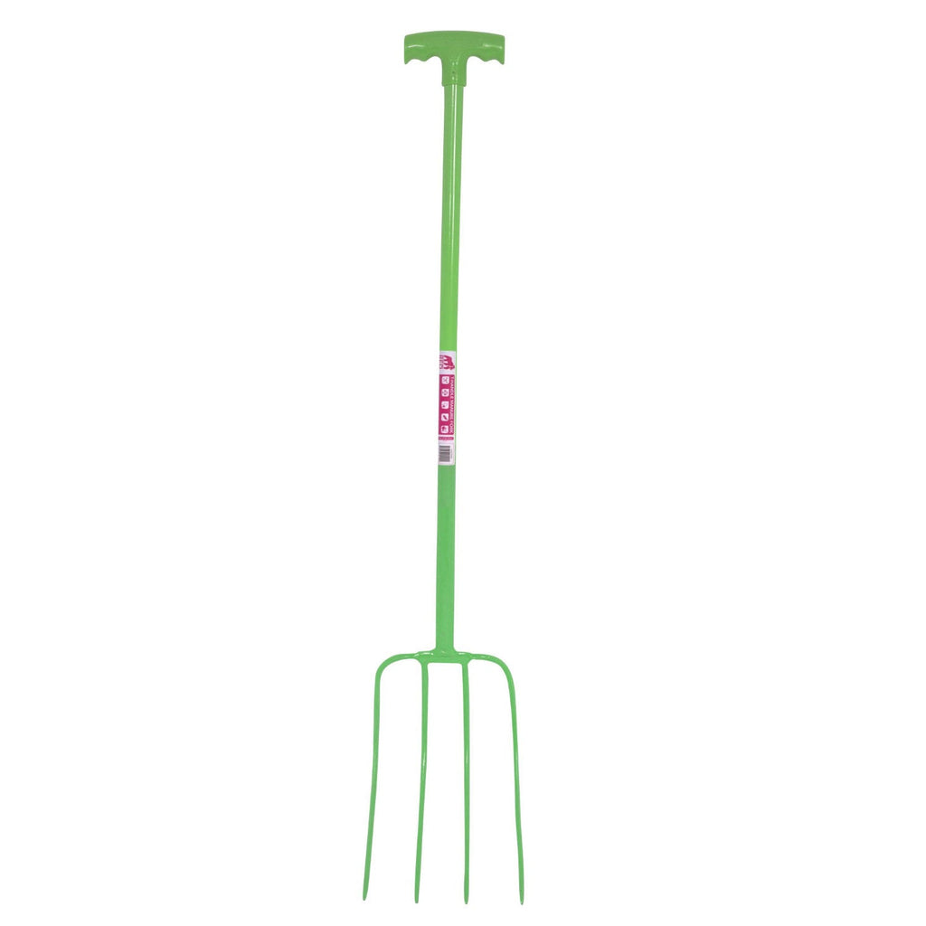 Red Gorilla 4-Prong T-Handle Manure Fork - Red