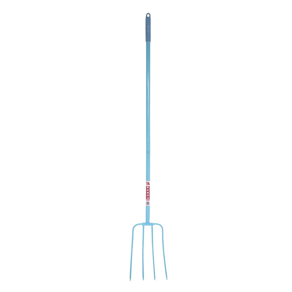 Red Gorilla 4-Prong Long Handle Manure Fork - Red