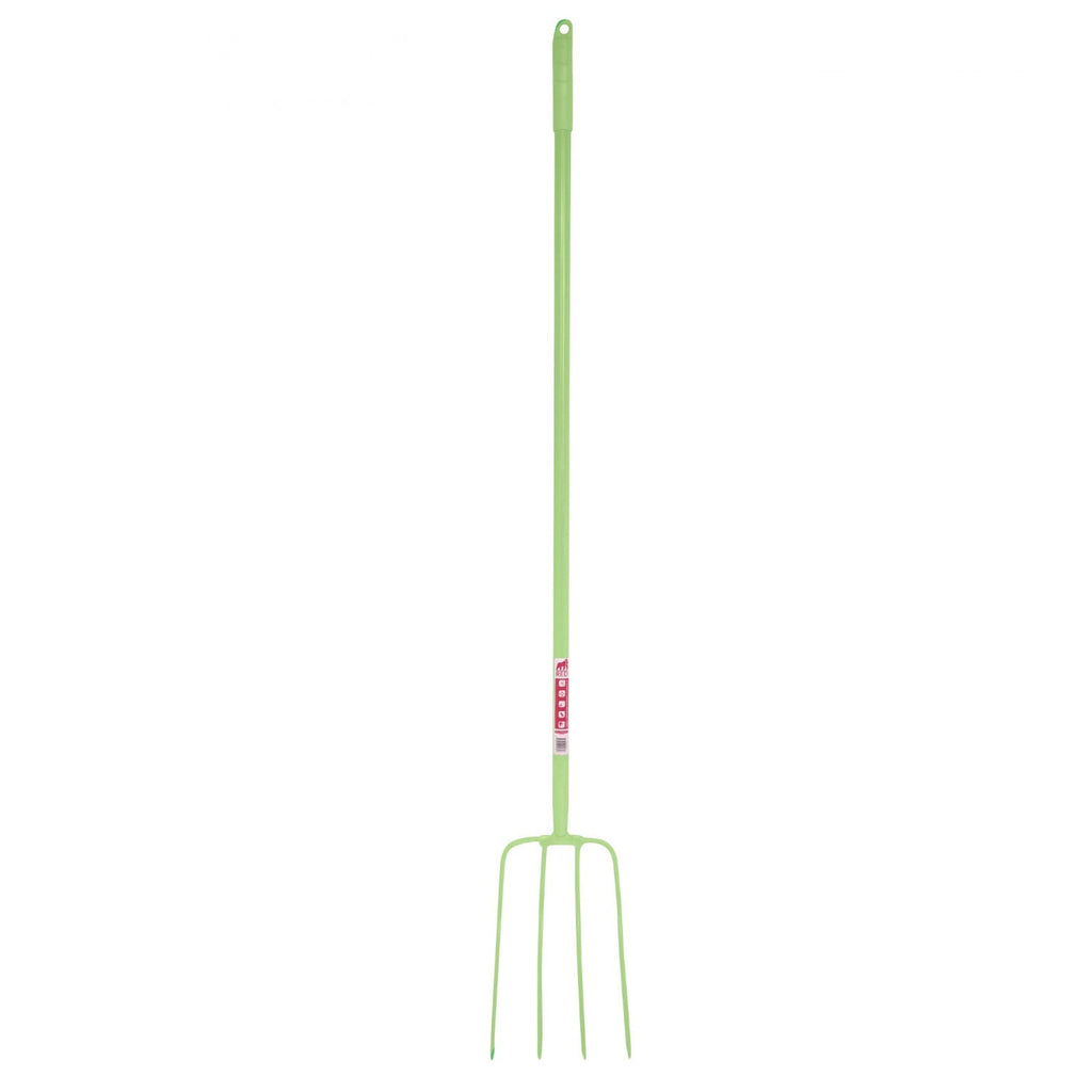 Red Gorilla 4-Prong Long Handle Manure Fork - Red