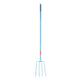 Red Gorilla 4-Prong Long Handle Manure Fork - Sky Blue
