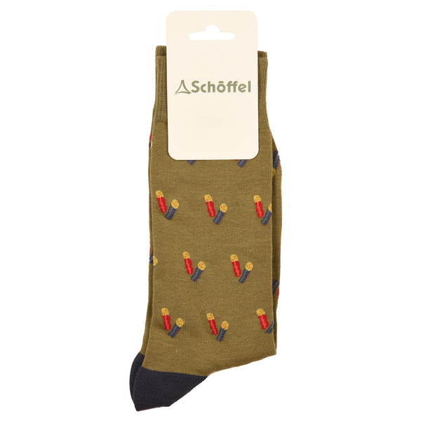 Schoffel Mens Single Cotton Sock - Moss Cartridge
