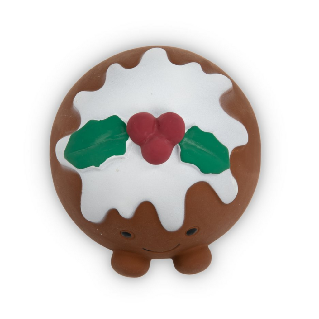 Petface Chrissie Christmas Pudding Latex Dog Toy
